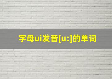 字母ui发音[u:]的单词